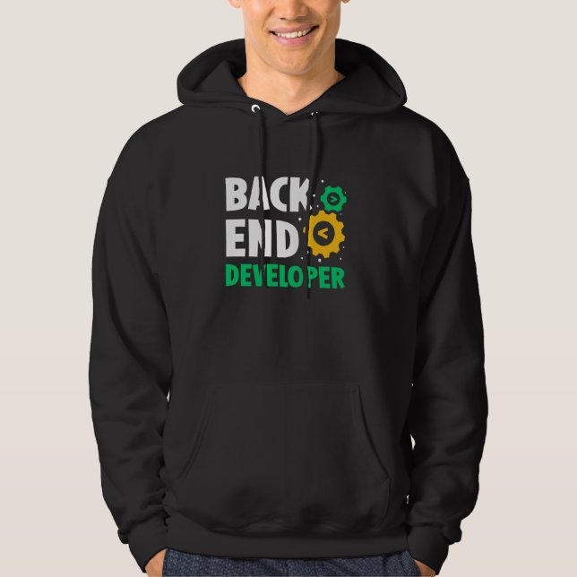 Back End Developer Code Coder Programmer Sayings C Hoodie (Front)