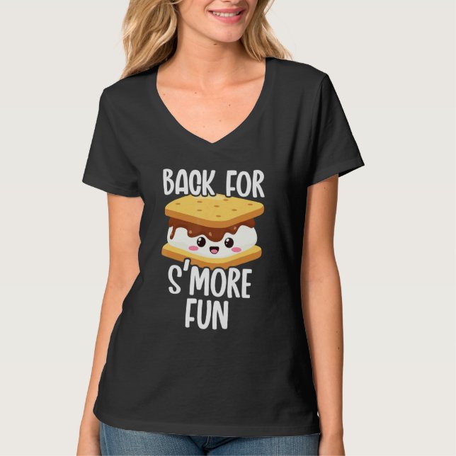 Back For Smore Fun Marshmallow Campfire Roasting C T-Shirt (Front)