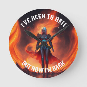 BACK FROM HELL DESIGN ROUND CLOCK