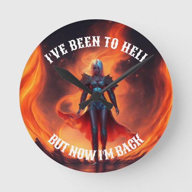  BACK FROM HELL DESIGN ROUND CLOCK (Front)