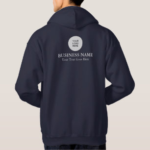 Back & Front Print Add Business Company Logo Mens Hoodie