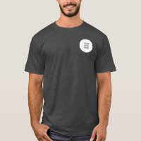 Back & Front Print Business Logo Mens Heather Grey
