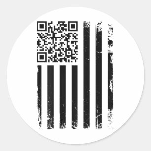 (back) Funny Qr Dont Be A Little Btch Code Saying  Classic Round Sticker