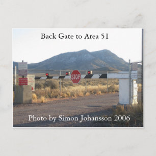 Back Gate to Area 51 Photo Postcard