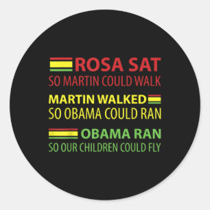 Back History And African Heritage Pride - Rosa Mar Classic Round Sticker