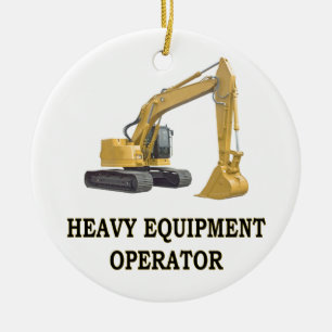 BACK HOE CERAMIC TREE DECORATION