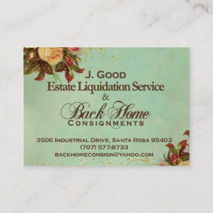 Back Home Consignments Custom Business Card