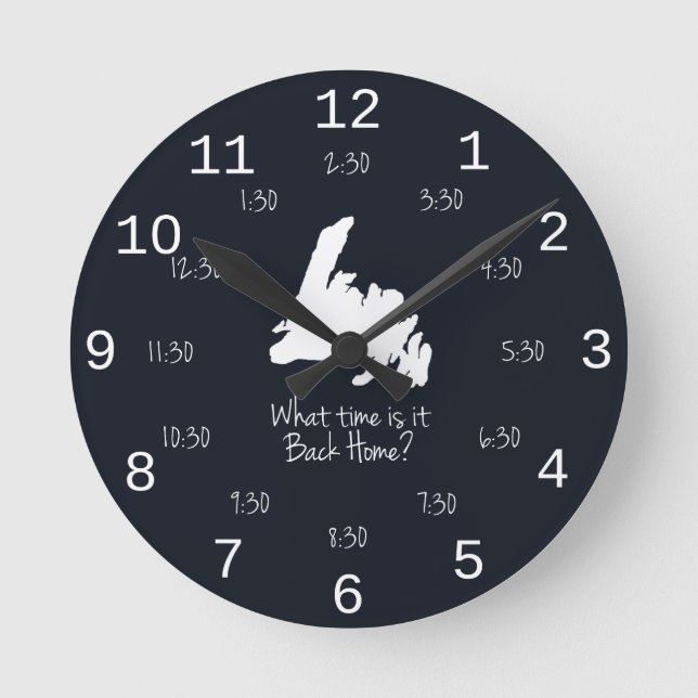 Back Home Time - CST edition Round Clock (Front)