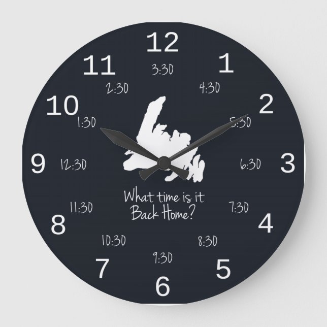 Back Home Time - MST edition Large Clock (Front)