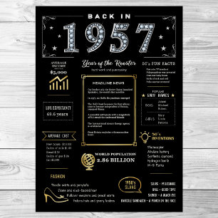 Back In 1957 Printable Poster, 1957 Birthday Sign