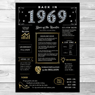 Back In 1969 Printable Poster, 1969 Birthday Sign