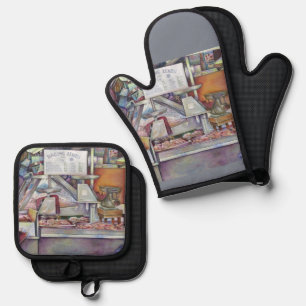 Back in Ten Minutes, Forgot my Wife's Birthday  Oven Mitt & Pot Holder Set