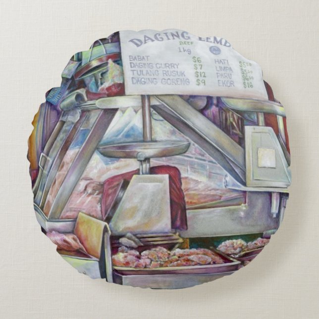 Back in Ten Minutes, Forgot my Wife's Birthday Round Cushion (Front)