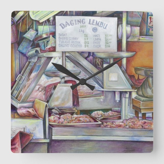 Back in Ten Minutes, Forgot my Wife's Birthday Square Wall Clock (Front)