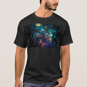 Back Into The Dark- Tokyo Night Photo T-Shirt