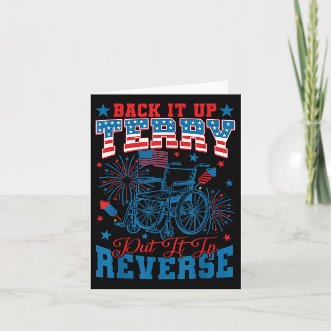 Back It Up Terry Put It In Reverse Firework 4th Of Card (Front)
