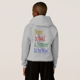 Back - Magical Horace Quote Kids Pullover Hoodie