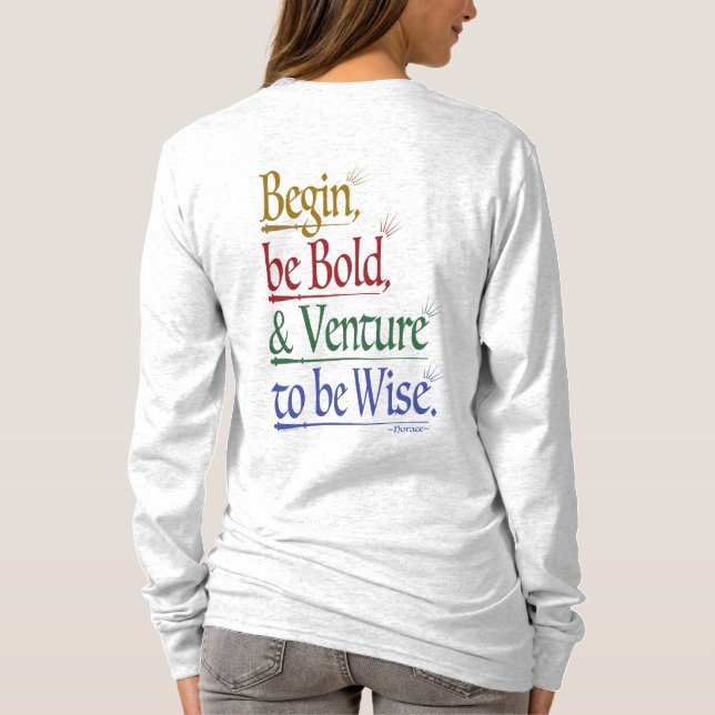 Back - Magical Horace Quote Long Sleeve  T-Shirt (Back)