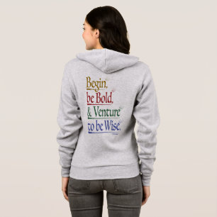 Back - Magical Horace Quote Zip Hoodie