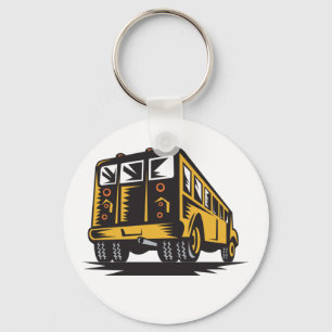 Back Of A School Bus Key Ring