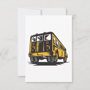 Back Of A School Bus Thank You Card