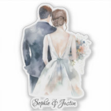 Back of Bride & Groom Personalised
