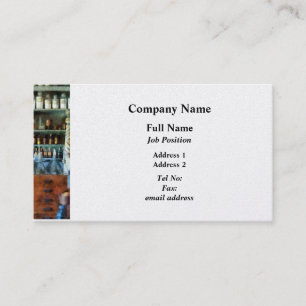 Back of Drug Store - Platinum Finish Business Card