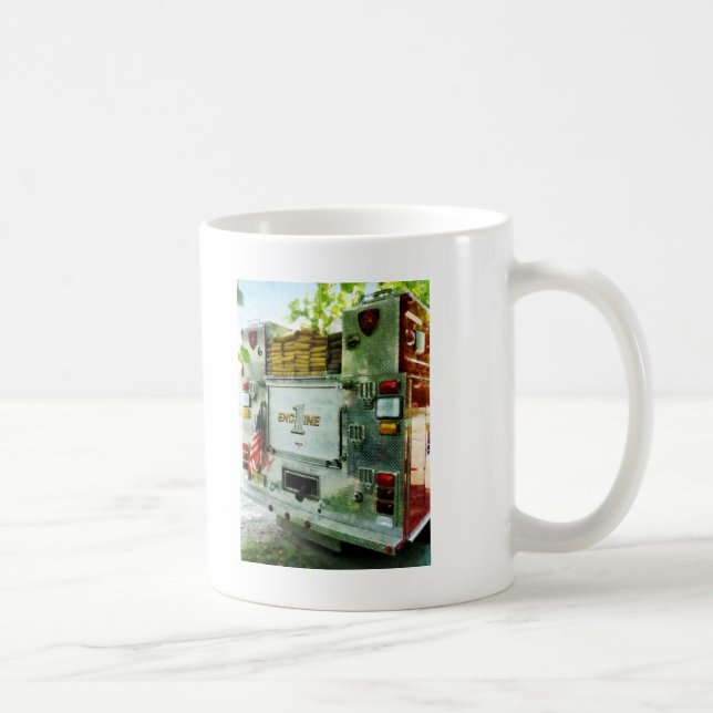 Back of Fire Truck Closeup Coffee Mug (Right)