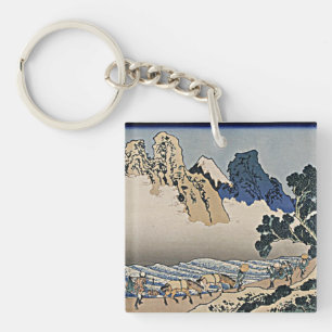 Back of Fuji mountain from Minobu river Hokusai   Key Ring