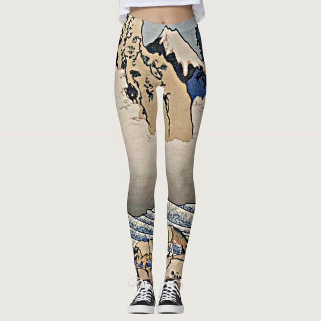 Back of Fuji mountain from Minobu river Hokusai    Leggings (Front)