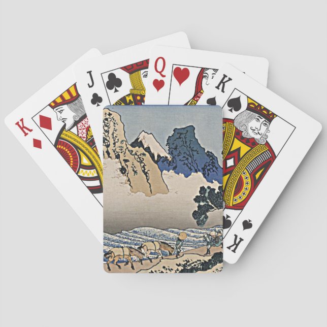Back of Fuji mountain from Minobu river Hokusai  Playing Cards (Back)