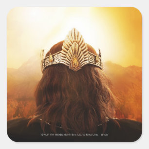 Back of Head with Crown Square Sticker