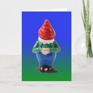Back of standing Gnome Holiday Card