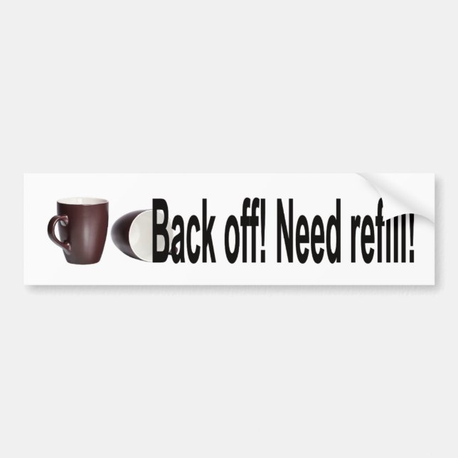 Back Off Bumper Sticker (Front)