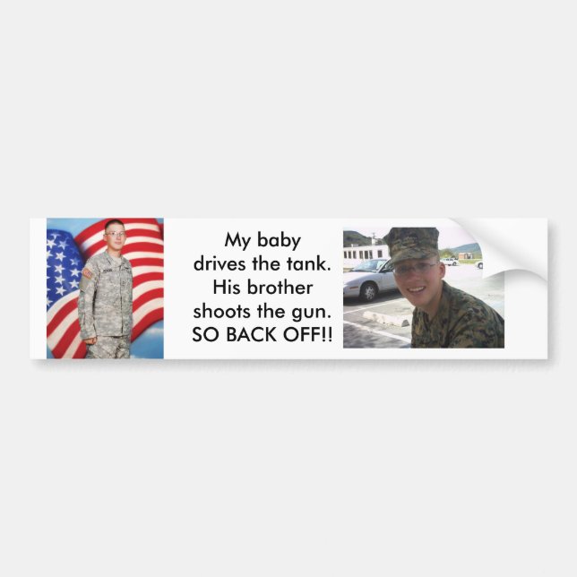Back off! bumper sticker (Front)