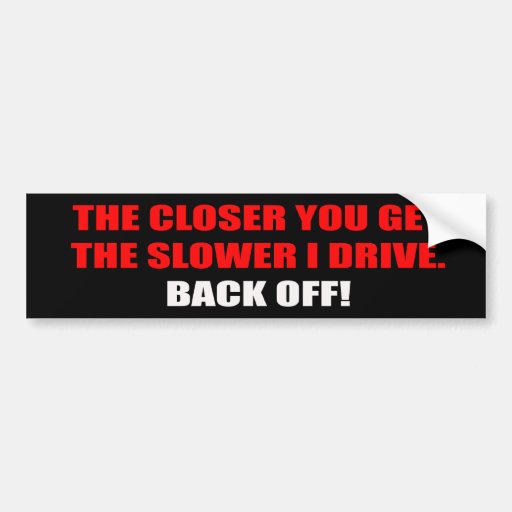 Image of Back Off Bumper Sticker