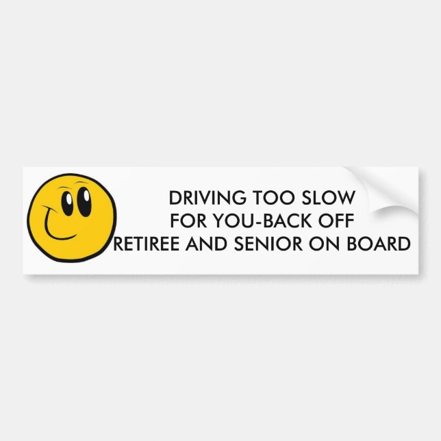 BACK OFF BUMPER STICKER FOR SENIOR CITIZENS (Front)