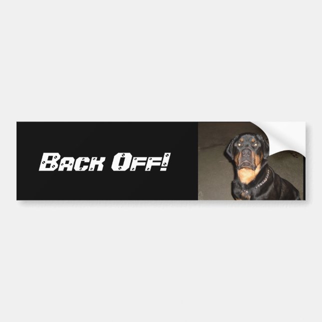 Back Off Bumpersticker! Bumper Sticker (Front)