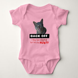 BACK OFF Cute Cat - Cute but Feisty Baby Bodysuit