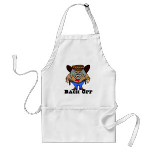 Back Off Funny Western Apron
