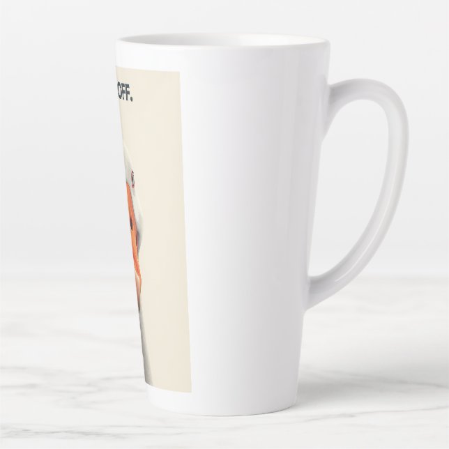 Back Off Goose – Funny Confrontational Animal Desi Latte Mug (Right)