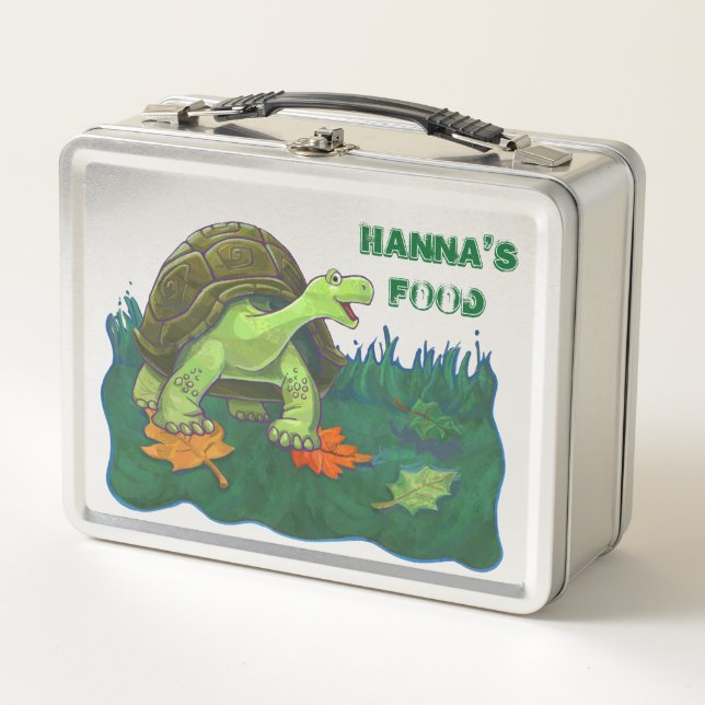 Back Off Personalised Tortoise Luchbox Metal Lunch Box (Front)