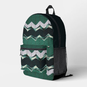 Back Pack (ao) - Chevron in Green Crochet