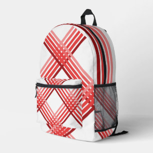 Back Pack - Red Stripes Crossed
