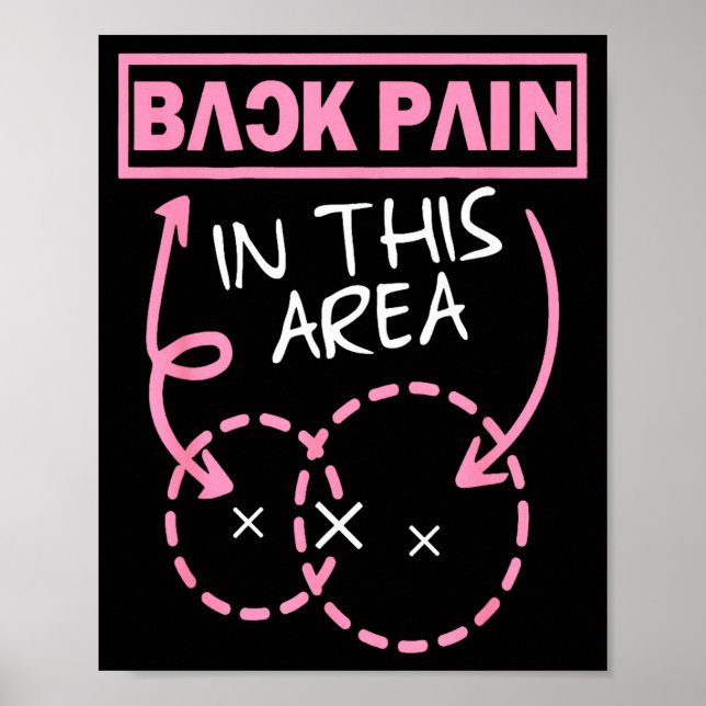 Back Pain In This Area Funny  Poster (Front)