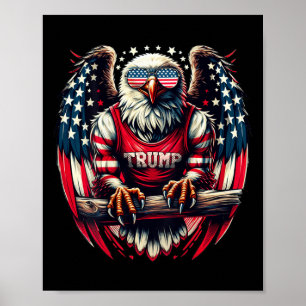 Back Patriotic Usa Eagle Take America Back Trump 2 Poster
