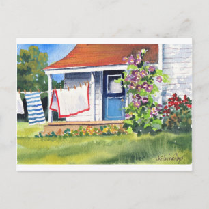 Back Porch Washline Postcard