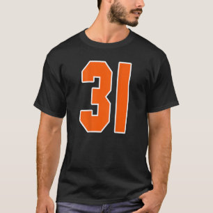 Back Print Orange Sports Block Number 31 For Sport T-Shirt