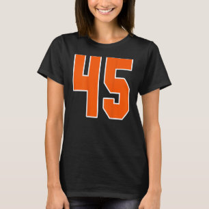 Back Print Orange Sports Block Number 45 For Sport T-Shirt