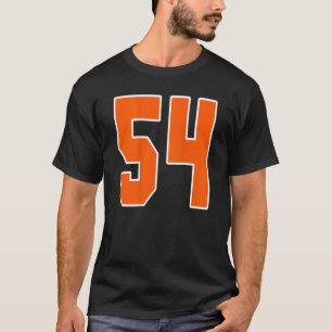 Back Print Orange Sports Block Number 54 For Sport T-Shirt